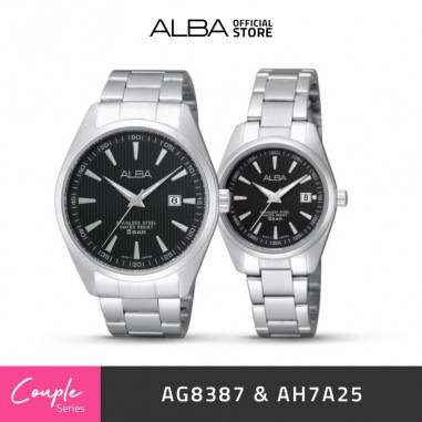 Alba STANDARD Quartz AG8387 & AH7A25 Couple Watch