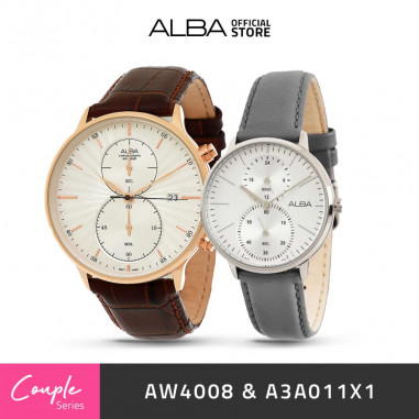 Alba PRESTIGE Quartz AW4008 & A3A011X1 Couple Watch