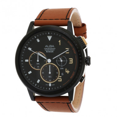 Alba SIGNA Quartz Leather AT3F39 Men Watch