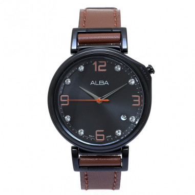 Alba Signa Quartz Leather AG8J21 Ladies Watch