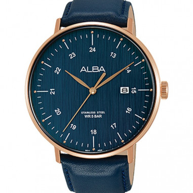 Alba Quartz Leather AS9G02 Men Watch
