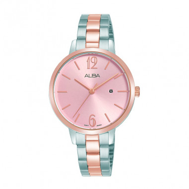 Alba Quartz Silver Rose Gold AH7U08X1 Ladies Watch