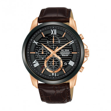 Alba Quartz Leather AM3780 Men Watch