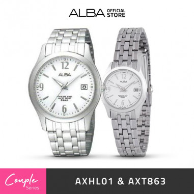 Alba PRESTIGE Quartz AXHL01 & AXT863 Couple Watch