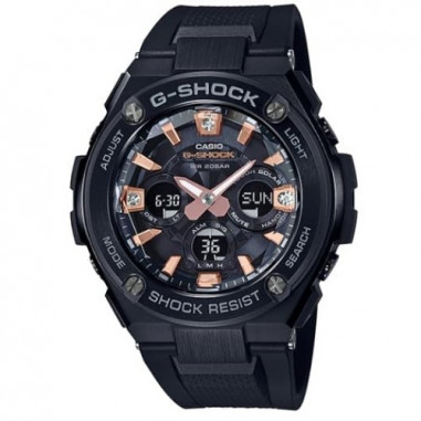 Casio G-Shock GST-S310BDD-1ADR G-Steel Tough Solar Black Case Black Rubber Strap