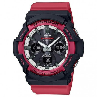 Casio G-Shock GAS-100RB-1ADR Special Color Models Digital Analog Dial Red Resin Strap