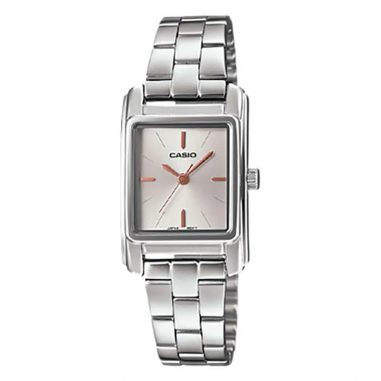Casio General LTP-E165D-7ADF Ladies Silver Dial Stainless Steel Strap