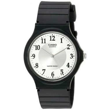 Casio General MQ-24-7B3LDF White Dial Black Resin Strap