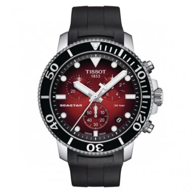 TISSOT T120.417.17.421.00  T-Sport Seastar Chronograph Graded Red Dial