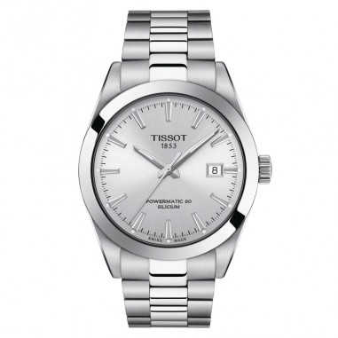 TISSOT Gentleman T127.407.11.031.00 Powermatic 80 Silicium Men Silver Dial