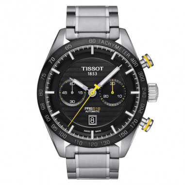 Tissot PRS 516 T100.427.11.051.00 Automatic Chronograph Black Pattern Dial