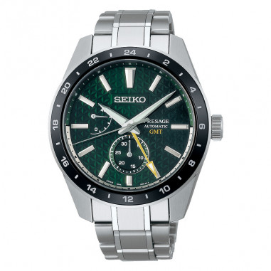 Seiko Presage Sharp Edge GMT SPB219J1 SPB219 Green Dial