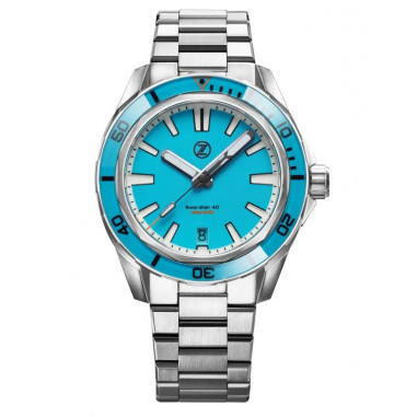 ZELOS SWORDFISH 40MM SS 'SKY BLUE'