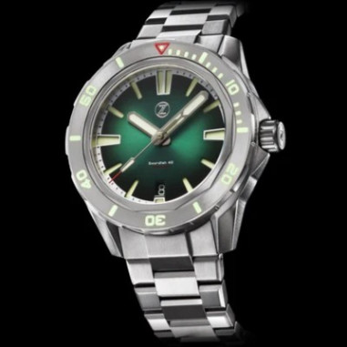 ZELOS SWORDFISH 40MM TI EMERALD GREEN