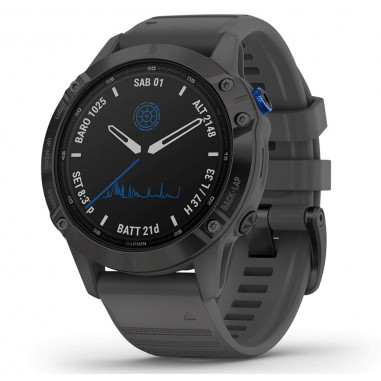 Garmin Fenix 6 Pro Solar Edition - Black with Slate Gray Band