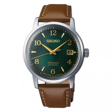 Seiko Presage SRPE45J1 Cocktail Mojito Green Dial Brown Leather Strap