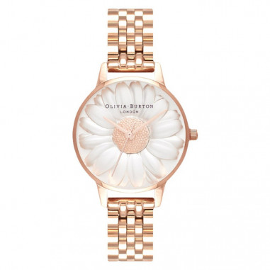 Olivia Burton OB16FS102 3D Daisy Ladies Dual Tone Dial Rose Gold