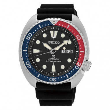 Seiko Prospex SRP779 Turtle Black Silver Red Blue