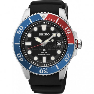 Seiko Prospex SNE439P1 Solar Divers 200M Black Dial Rubber Strap