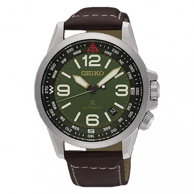 Seiko Prospex SRPA77K1 Automatic Green Dial Black Leather Strap