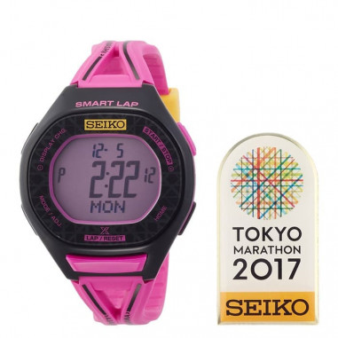 Seiko Prospex SBEH013 Smart Lap Marathon 2017 Pink Resin Case