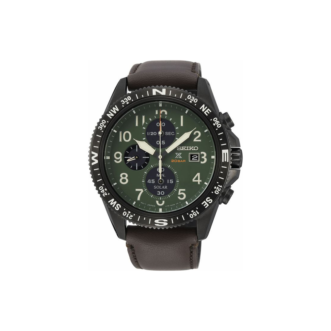 Seiko Prospex SSC739P1 Solar Chronograph Green Jam Tangan Pria