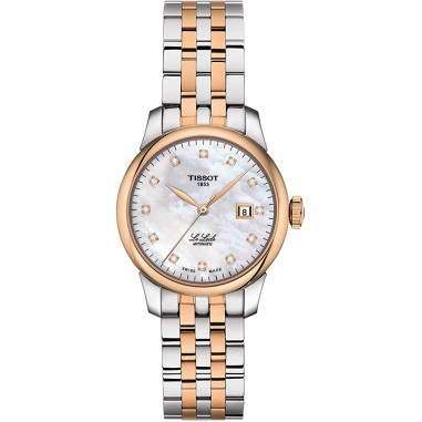 Tissot Le Locle T006.207.22.116.00 Ladies White Mother of Pearl Dial Dual Tone