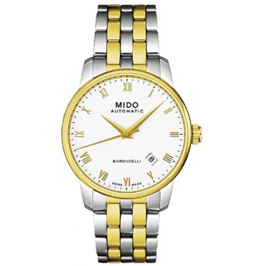 Mido M8600.9.26.1 Baroncelli II Automatic White Dial Dual Tone