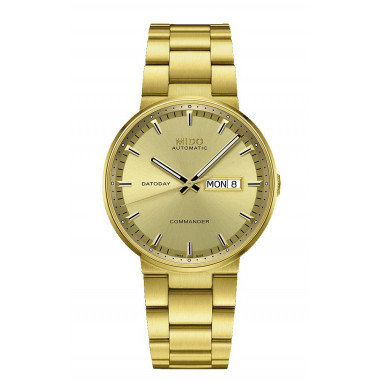 Mido M014.430.33.021.80 Commander Datoday Automatic Gold Dial Gold