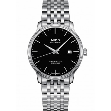 Mido M027.408.11.051.00 Baroncelli III Chronometer Cal. 80 Automatic Black Dial