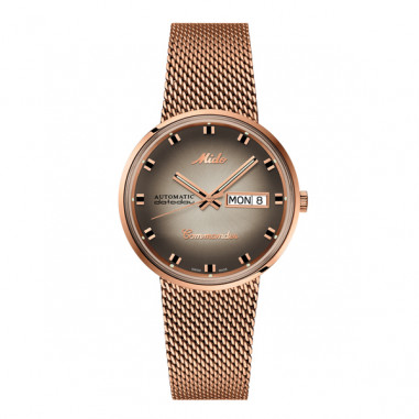 Mido M8429.3.23.11 Commander Shade Automatic Silver Dial Rose Gold