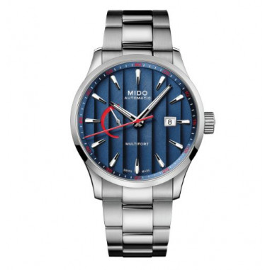 MIDO Multifort III M038.424.11.041.00 Power Reserve Blue Dial