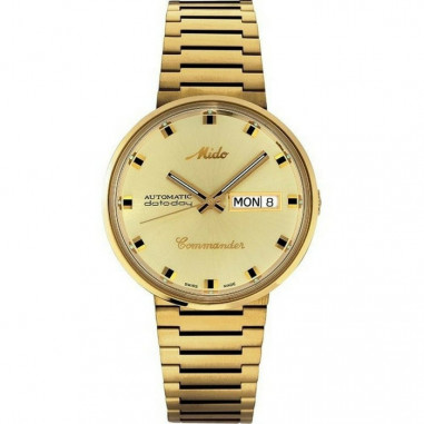 Mido M8429.3.22.23 Commander 1959 Automatic Gold Dial Gold