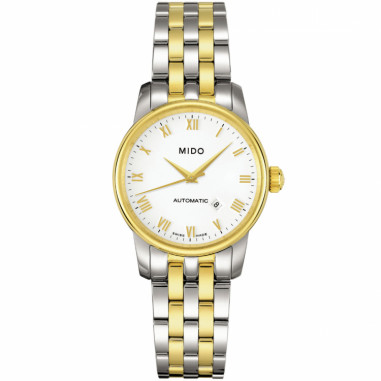 Mido M7600.9.26.1 Baroncelli II Automatic White Dial Dual Tone