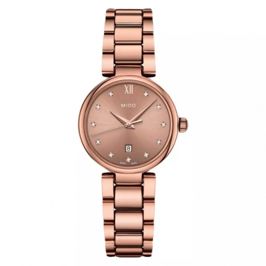 Mido M022.210.33.296.00 Baroncelli Donna Rose Gold Dial Rose Gold