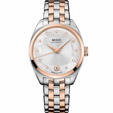 MIDO Belluna II M024.307.22.116.00 Royal Lady White MOP Dial Dual Tone