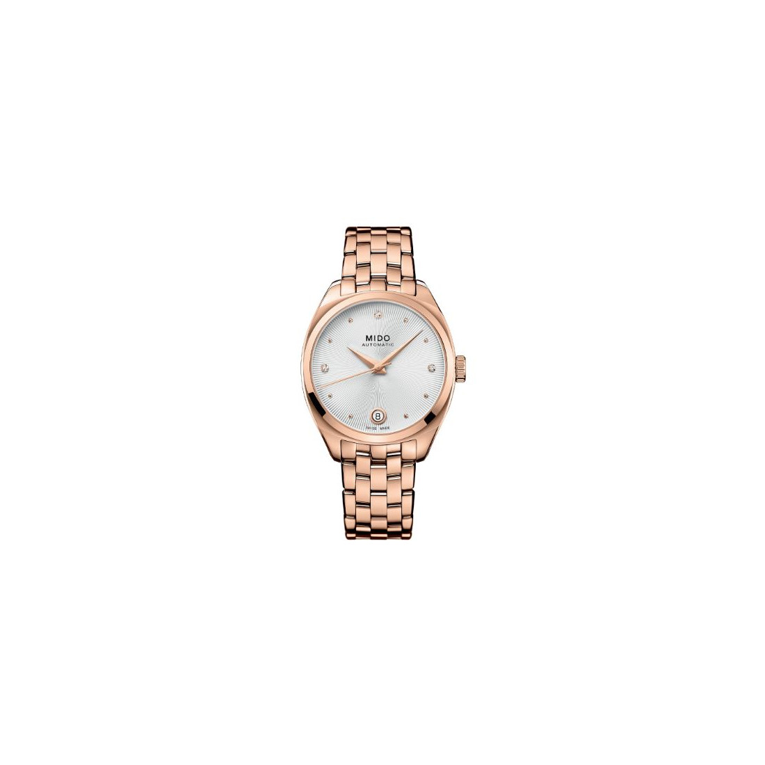 MIDO Belluna II M024.307.33.036.00 Royal Lady Silver Dial Rose Gold