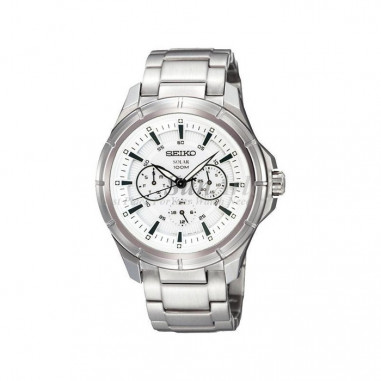 Seiko Solar SNE067P1 White Dial Stainless Steel Watch