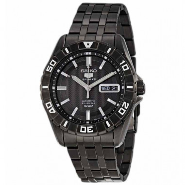 Seiko 5 SNZH77 Full Black White