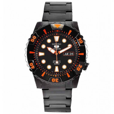 Seiko 5 Automatic SNZJ21K1 SNZJ21 Black Orange