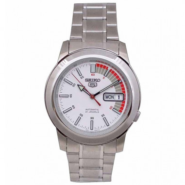 Seiko 5 SNKK25K1 Silver White Red