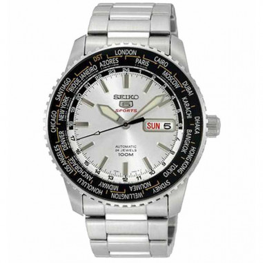 Seiko 5 SRP123K1 Full Silver Black White