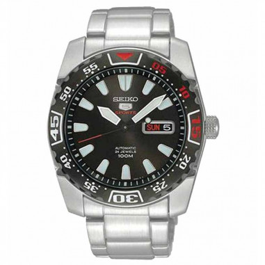 Seiko 5 SRP167K1 Sports Silver Black Red