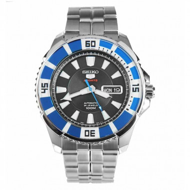 Seiko 5 SRP203K1 Sport Silver Black Blue