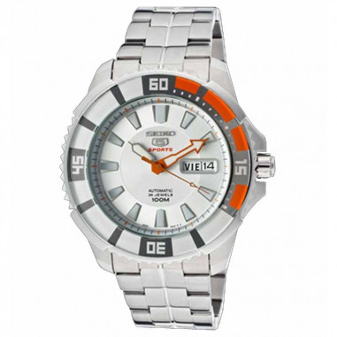 Seiko 5 SRP201K1 Sports Full Silver Orange