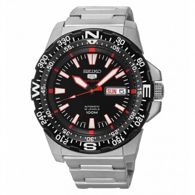 Seiko 5 SRP541K1 Sports Mini Monster Silver Black Red