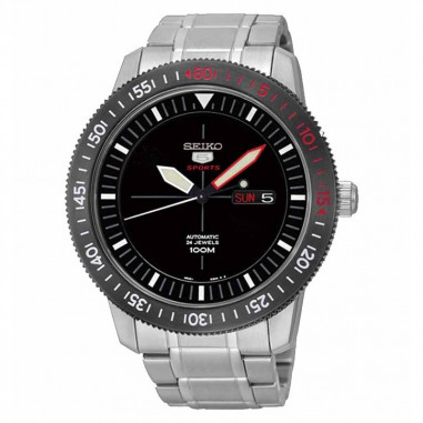 Seiko 5 SRP567K1 Sports Silver Black Red