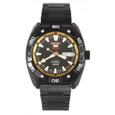 Seiko 5 SRP287K1 Sports Full Black Gold