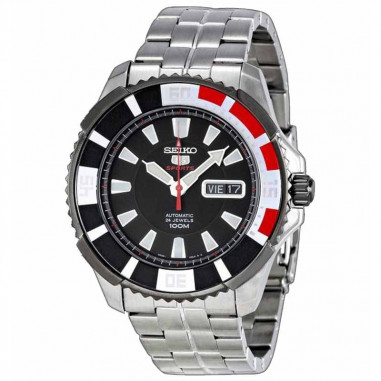 Seiko 5 SRP207K1 Sports Silver Black Red