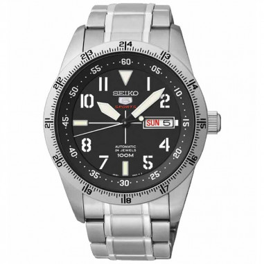 Seiko 5 SRP513K1 Sports Full Silver Black White